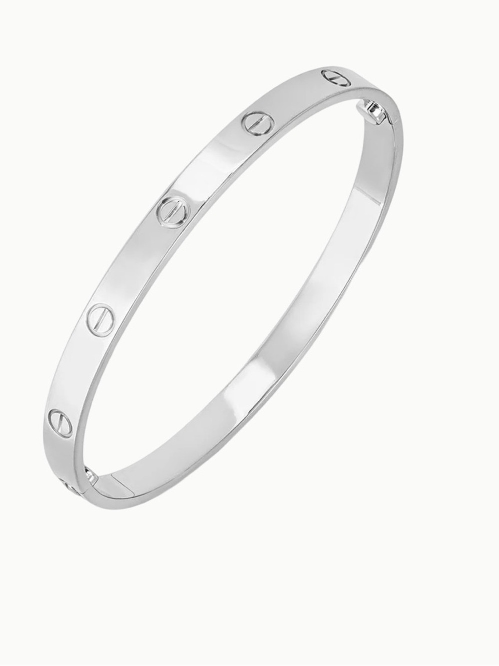 Cartier Love Bracelet in Polished Silver Tone Size 20